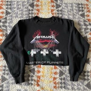 Metallica Master of Puppets crop sweatshirt
